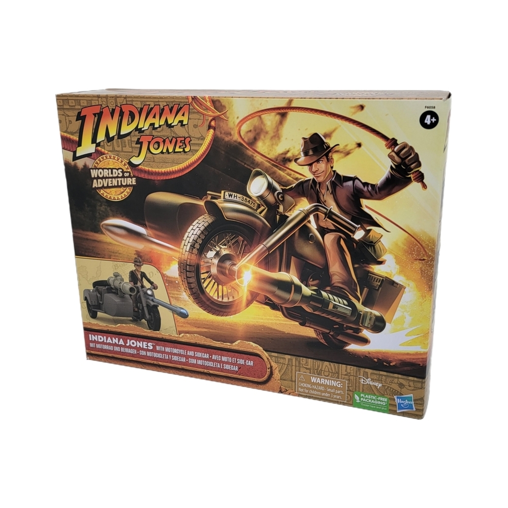 Indiana Jones Motorcycle + Side Car Worlds Of Adventure Disney Hasbro